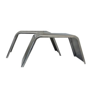 Aluminum Flat Top Mill Finish Smooth Trailer Fenders (Set of 2)