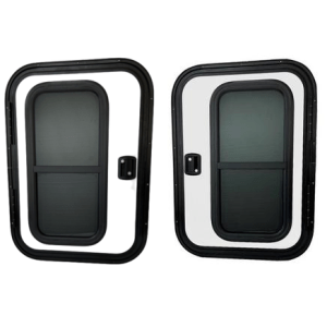 26" Wide x 36" Tall Driver and Passenger Side Teardrop Door White Exterior