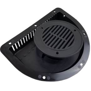 Side Air Vent for RV's and Cargo Trailers, Half Moon Design