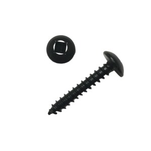 8 x 1" Square Drive Stainless Steel Screws, Black