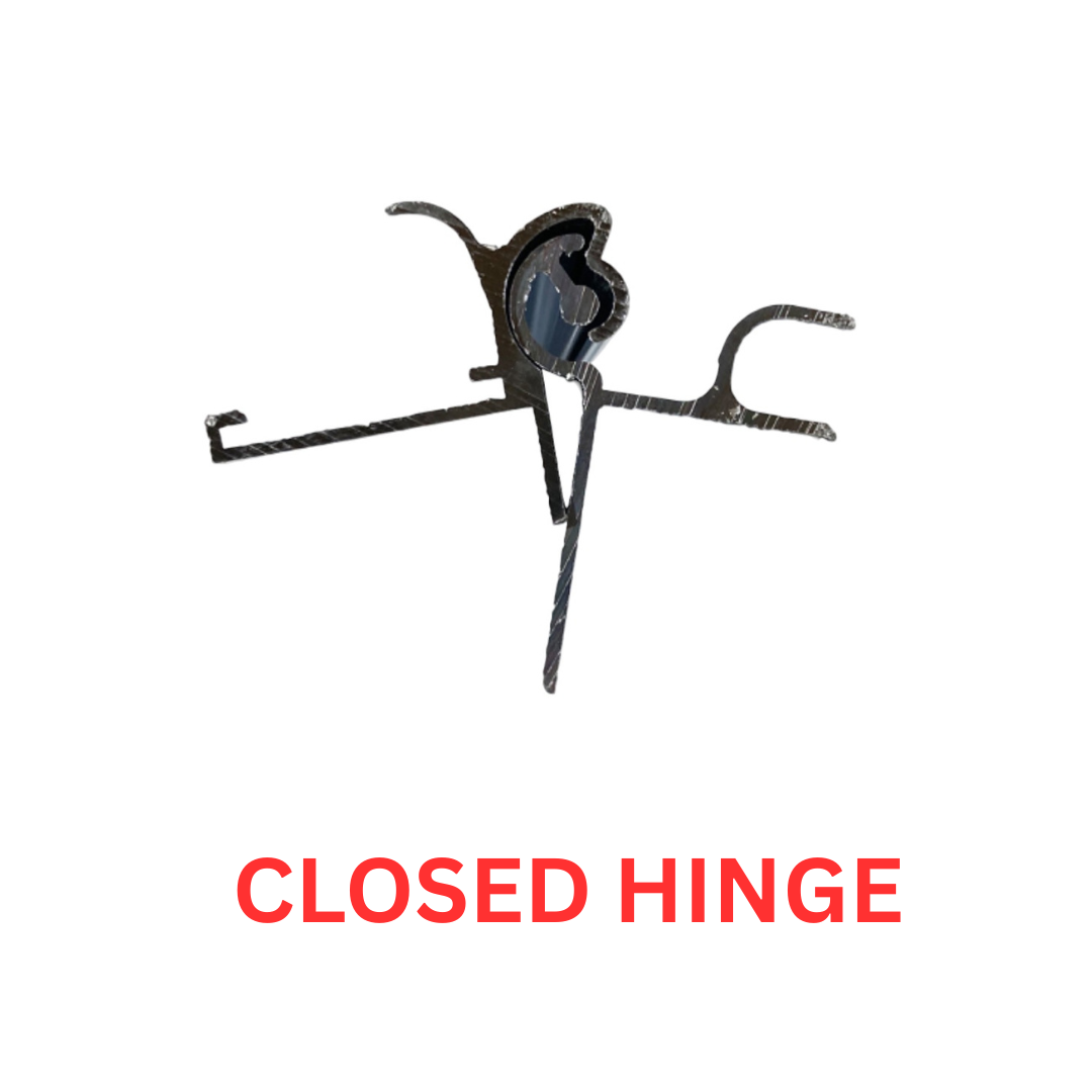 Double Rain Gutter Hinge closed position