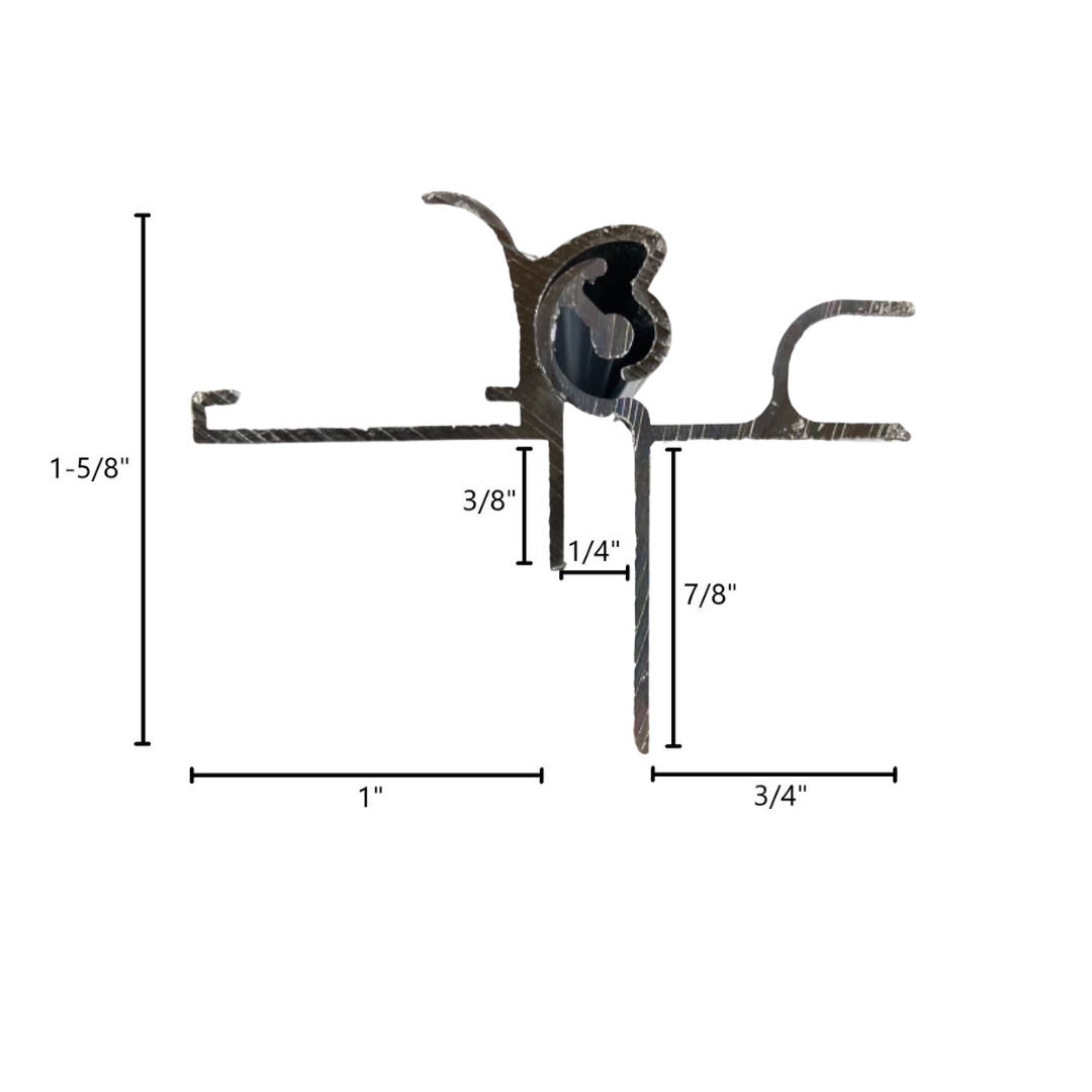 Double Rain Gutter Hinge dimensions