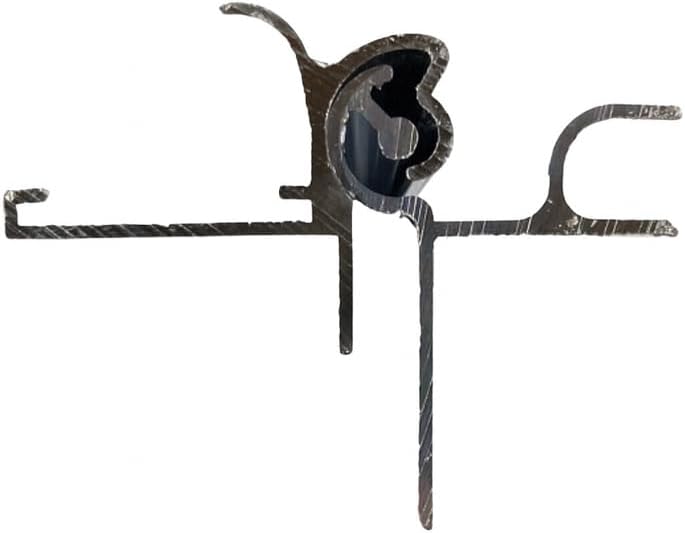 Double Rain Gutter Hinge cross-section