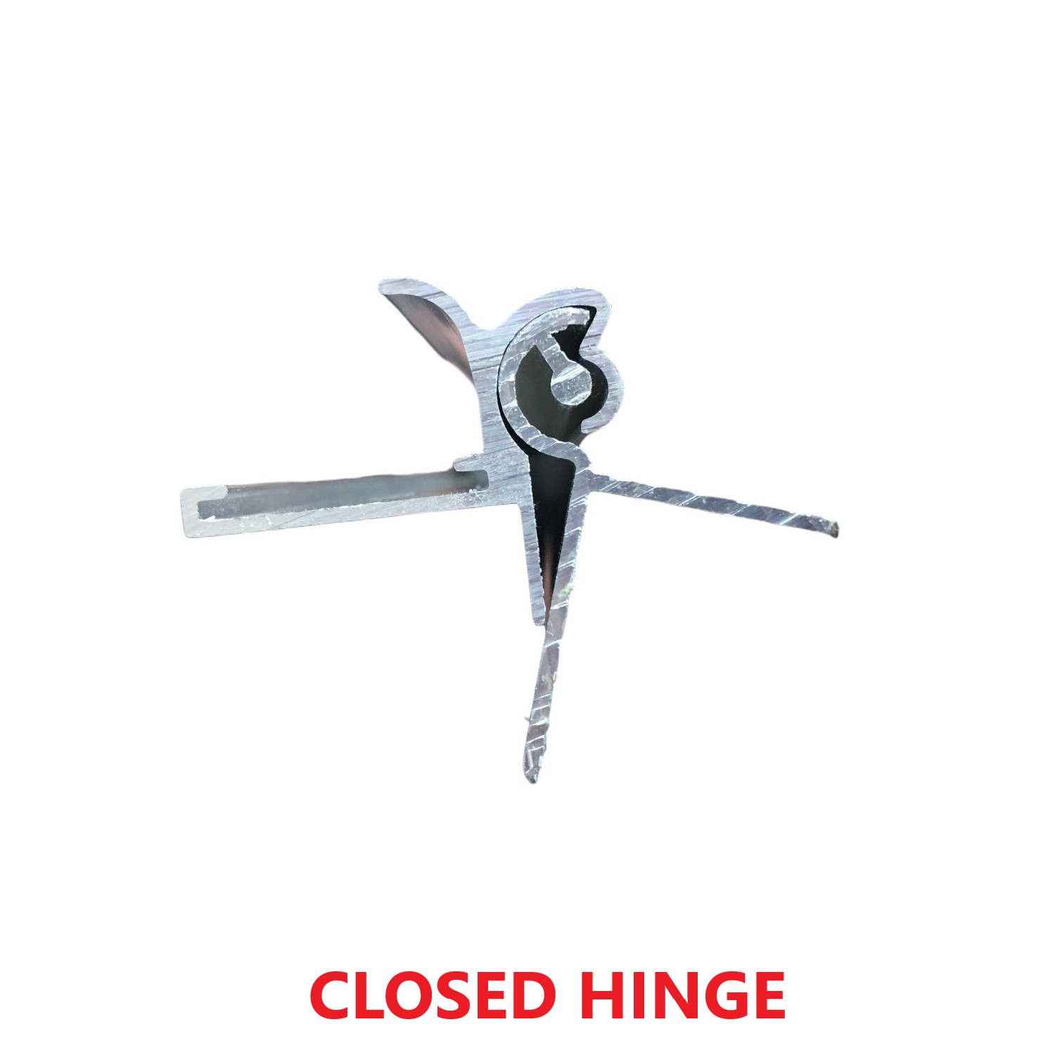 Rain Gutter Hinge closed position