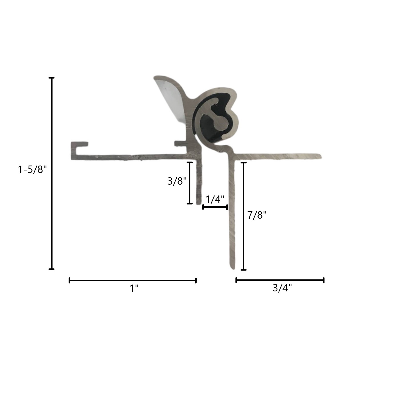 Rain Gutter Hinge dimensions